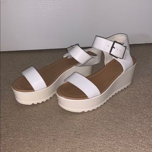 Lightly Worn White Platforms
